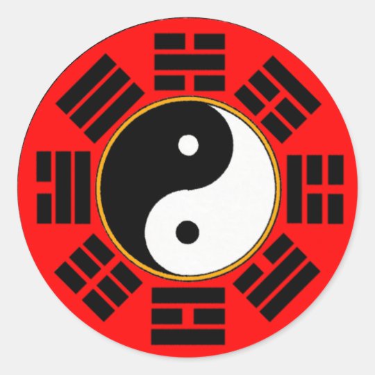 Bagua trigram classic round sticker