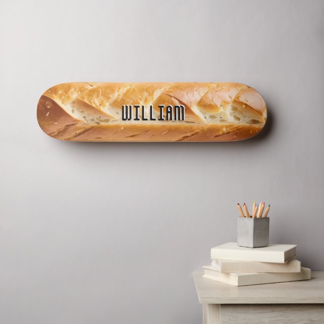 Baguette Bread Funny Novelty Cool Personalized Skateboard (Wall Art (Horz))