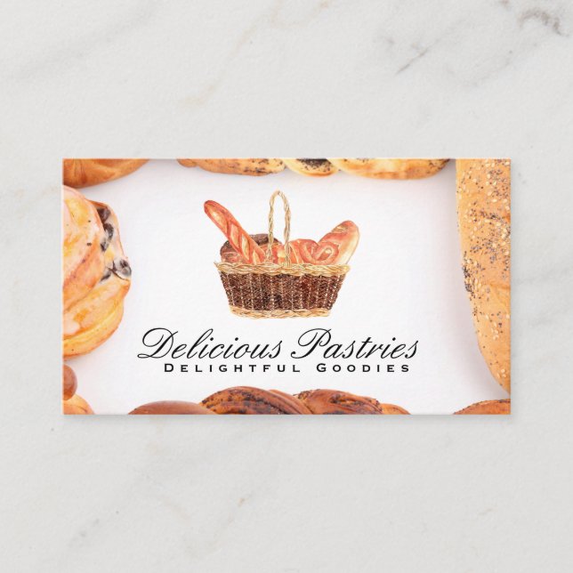 Baguettes and Pastries Business Card (Front)