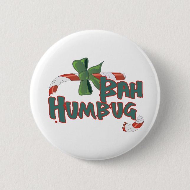 Bah Humbug! 6 Cm Round Badge (Front)
