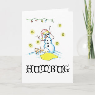 Bah Humbug "A Snowman's Worst Friend" Series # 1 Holiday Card