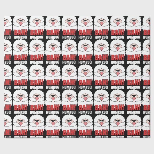 Bah-Humbug Anti-Xmas Christmas Wrapping Paper (Seam)