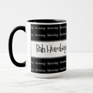 Bah humbug black Christmas Mug