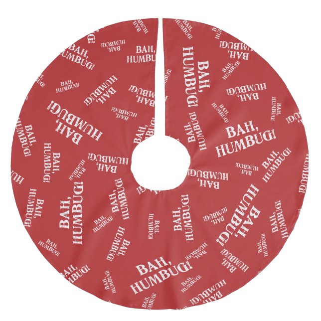 Bah Humbug Brushed Polyester Tree Skirt (Front)