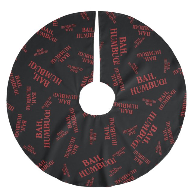 Bah Humbug Brushed Polyester Tree Skirt (Front)