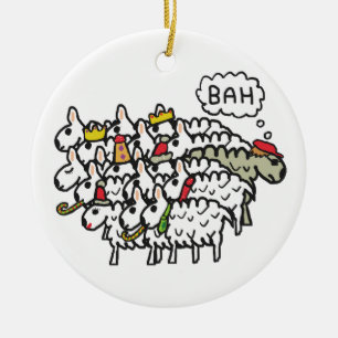 Bah Humbug Ceramic Tree Decoration