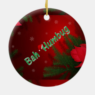 Bah Humbug Ceramic Tree Decoration