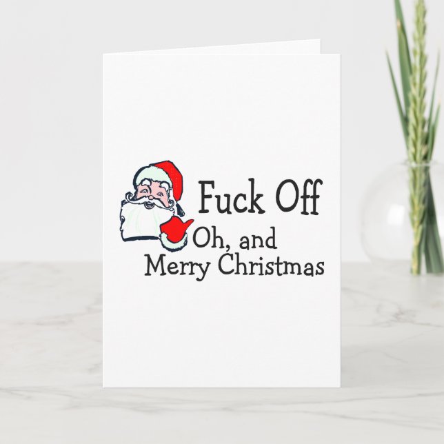 Bah Humbug Christmas Holiday Card (Front)