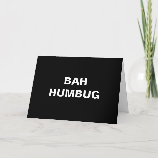Bah Humbug Christmas Holiday Card (Front)