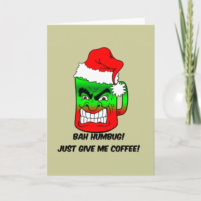 bah humbug Christmas Holiday Card (Front)