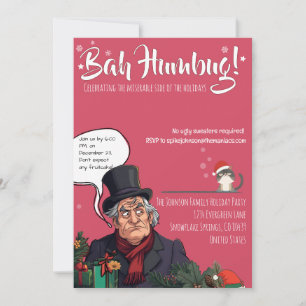 Bah Humbug Christmas Party – Grumpy Holiday Fun Invitation