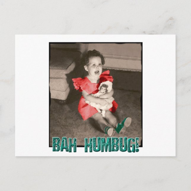 Bah Humbug Christmas Postcard (Front)