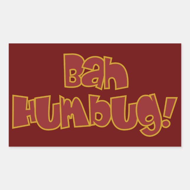 BAH HUMBUG! custom stickers (Front)