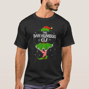 Bah Humbug Elf Christmas Family Girls Women Elf Sq T-Shirt