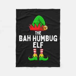 Bah Humbug Elf Matching Family Christmas  Fleece Blanket