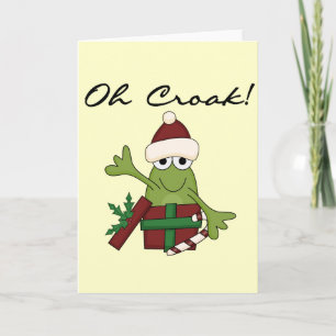 Bah Humbug Frog Christmas Tshirts and Gifts Holiday Card