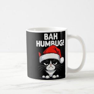 Bah Humbug Funny Bad Cat Christmas Hater Cat Lover Coffee Mug
