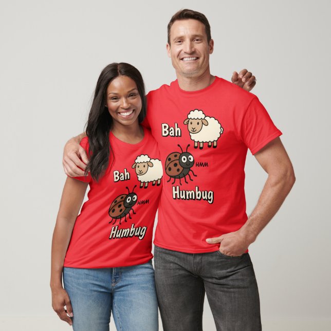 Bah Humbug Funny Cute Cranky Christmas T-Shirt (Unisex)
