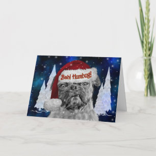 Bah Humbug Holiday Pug Dog Card