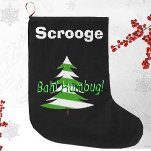 Bah! Humbug! Large Christmas Stocking