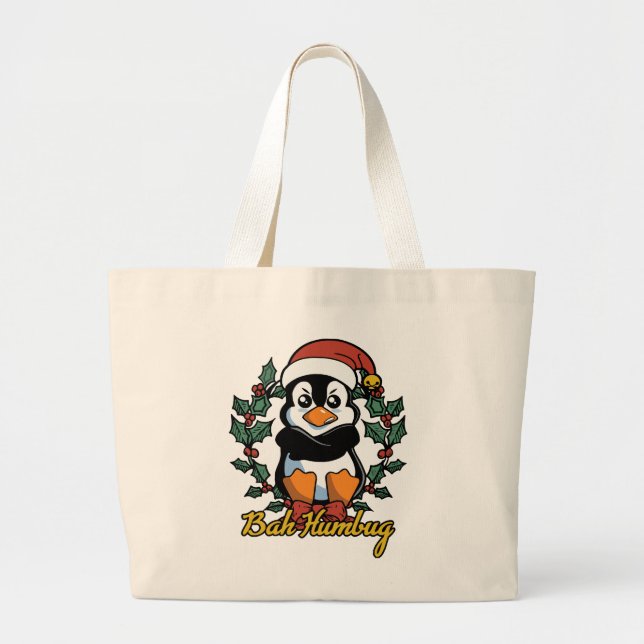 Bah Humbug Large Tote Bag (Front)