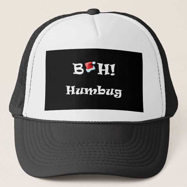 Bah! Humbug, Merry Christmas Trucker Hat (Front)