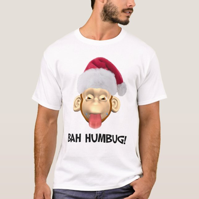 Bah Humbug Monkey t-shirt (Front)