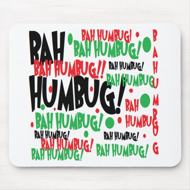 Bah Humbug Mouse Mat (Front)