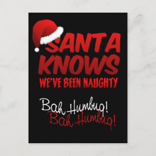 BAH HUMBUG Naughty postcard