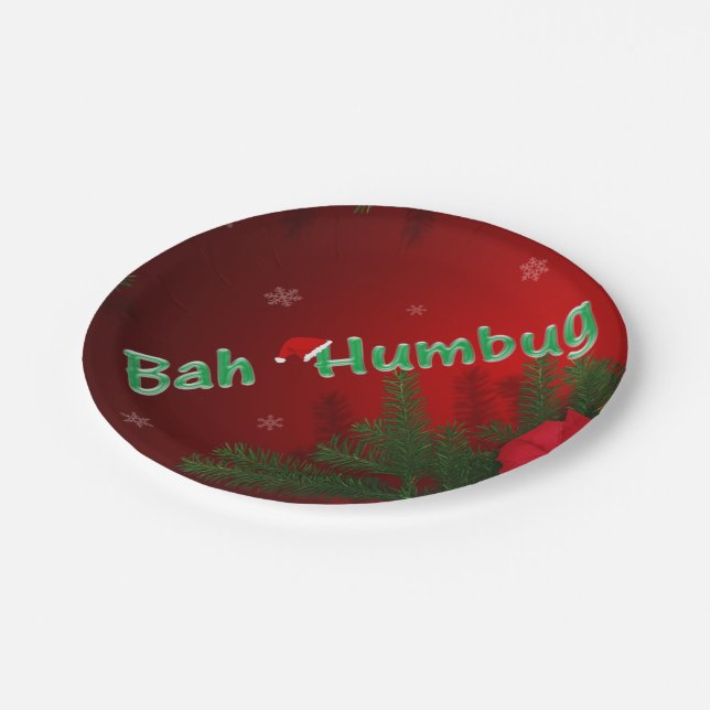 Bah Humbug Paper Plate (Angled)