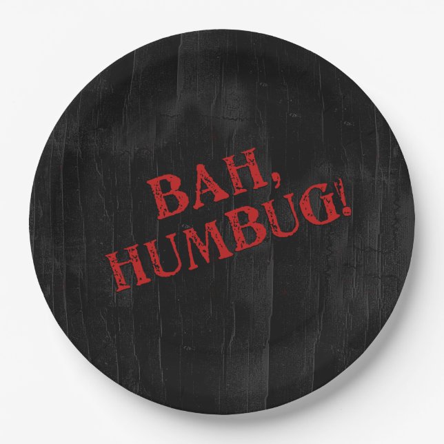 Bah Humbug Paper Plate (Front)