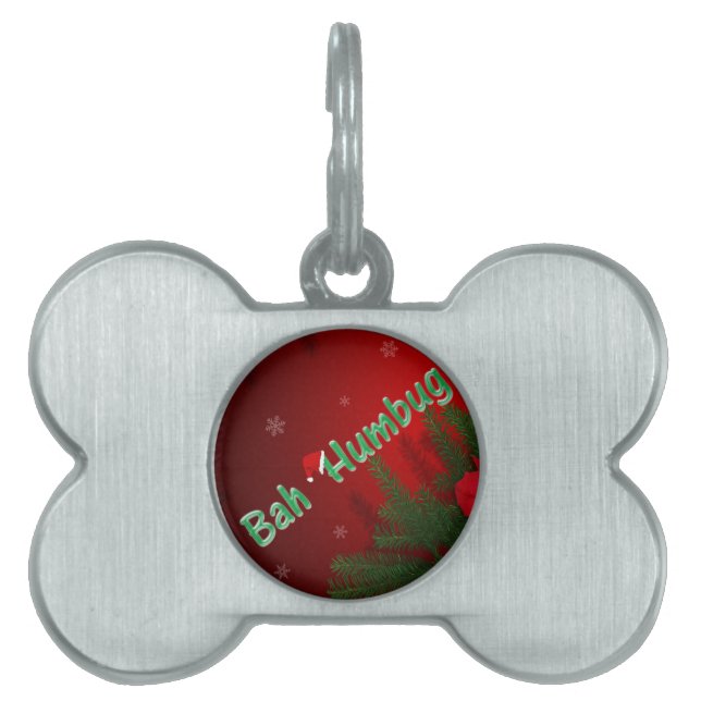 Bah Humbug Pet ID Tag (Front)
