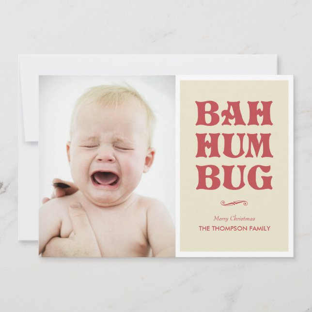 Bah Humbug Photo Cards (Front)