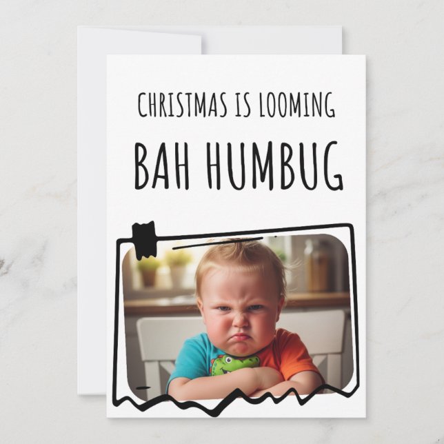 Bah humbug photo holiday card (Front)