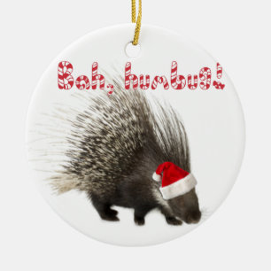 Bah, humbug! Porcupine ornament