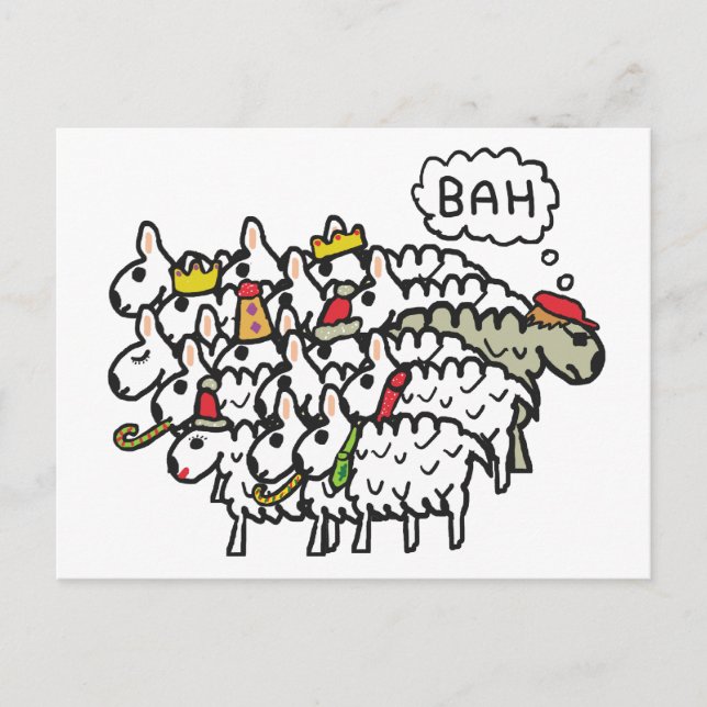 Bah Humbug Postcard (Front)