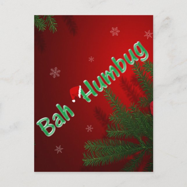 Bah Humbug Postcard (Front)
