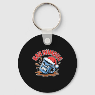 Bah Humbug Santa's Coffee Mug Sarcastic Christmas  Key Ring