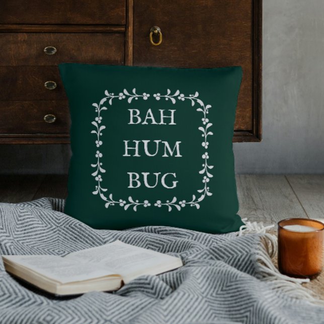Bah Humbug Scrooge Dickens Christmas Carol Cushion (Creator Uploaded)