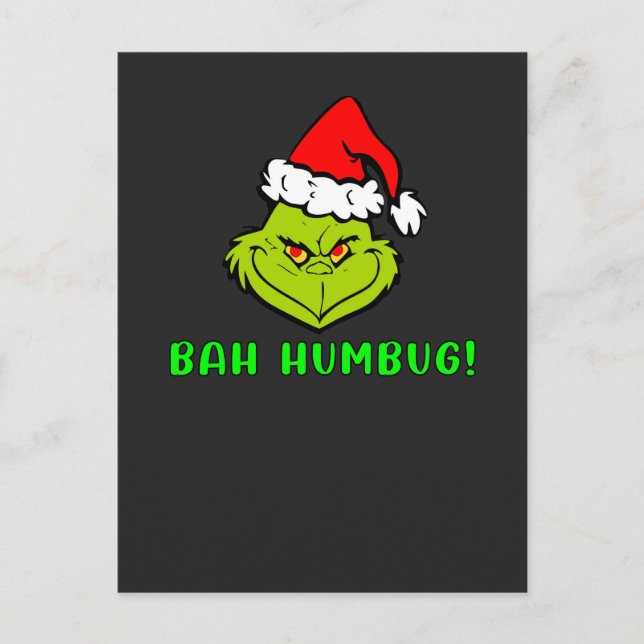 Bah Humbug Scrooge Essential Christmas Cartoon Postcard (Front)