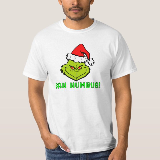 Bah Humbug Scrooge Essential Christmas Cartoon T-Shirt (Front)