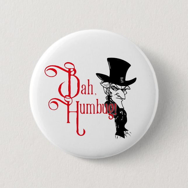 Bah Humbug Scrooge Essential T-Shirt 6 Cm Round Badge (Front)