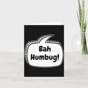 Bah Humbug Speech Bubble Toddler T Shirt Card