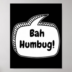 Bah Humbug Speech Bubble Toddler T Shirt Poster