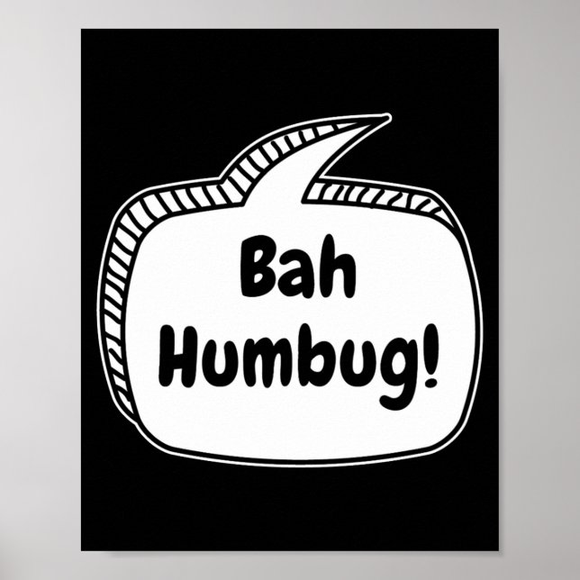Bah Humbug Speech Bubble Toddler T Shirt  Poster (Front)