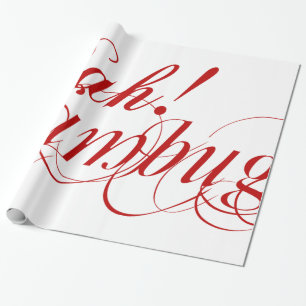Bah! Humbug! typography wrapping paper