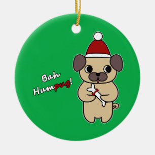 Bah Humpug! 1 Ceramic Tree Decoration