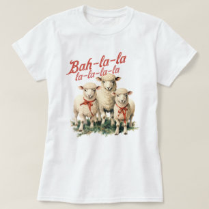Bah La La Cute Retro Christmas Sheep T-Shirt