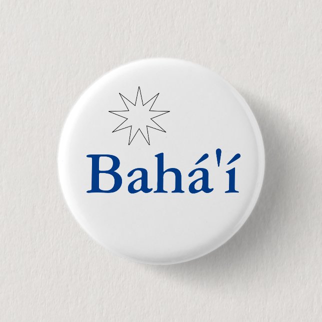Bahá'í_Button 3 Cm Round Badge (Front)