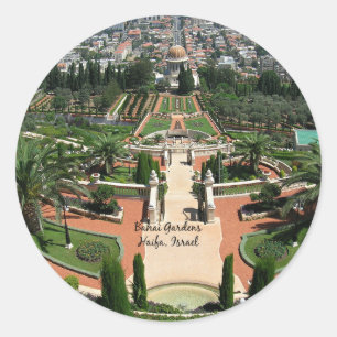 Bahai Gardens, Haifa, Israel, Classic Round Sticker